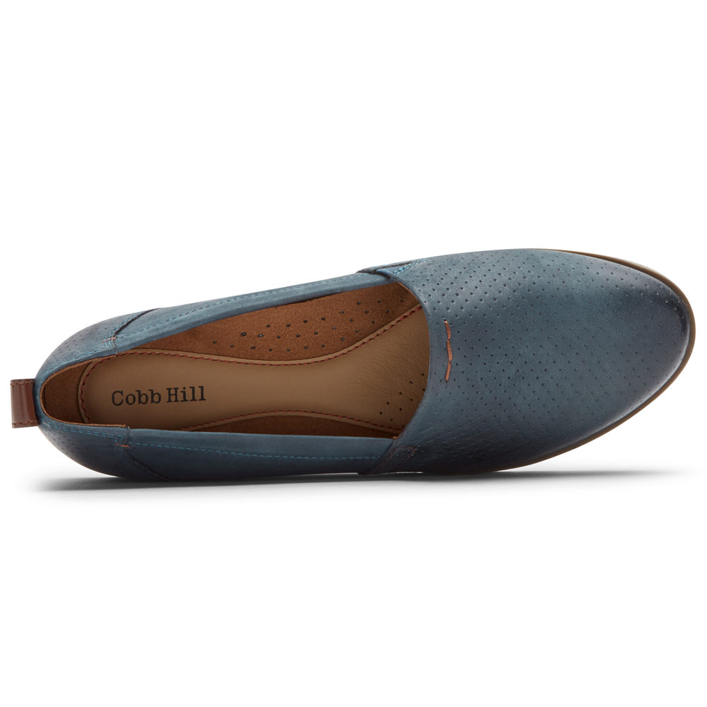 Rockport Singapore Womens Slip-On - Cobb Hill Laci Blue - LX4856379